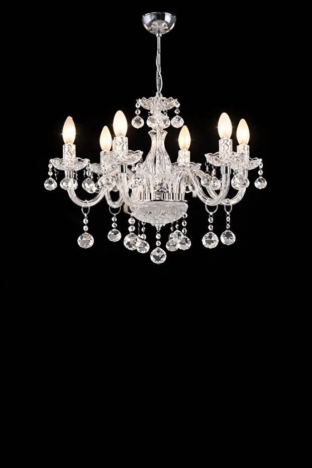 Almira 6'li Şeffaf Cam Kol Aydınlatma